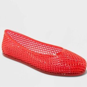 Isabella Jelly Flats Wild Fable for Target Red. Fits 7.5-8